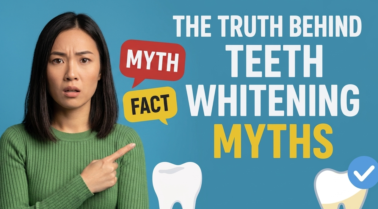 Dentist teeth whitening treatment demo
